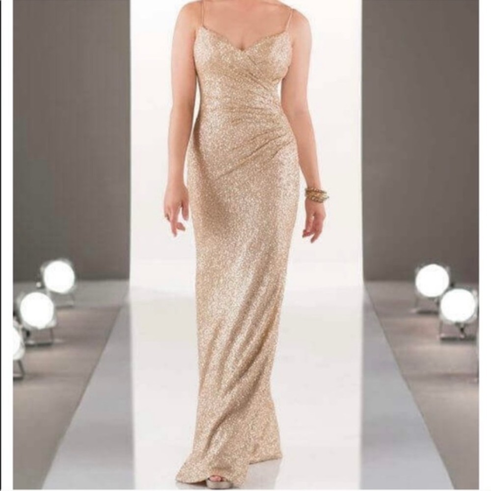 Sorella Vita gold sequin gown dress size 6
